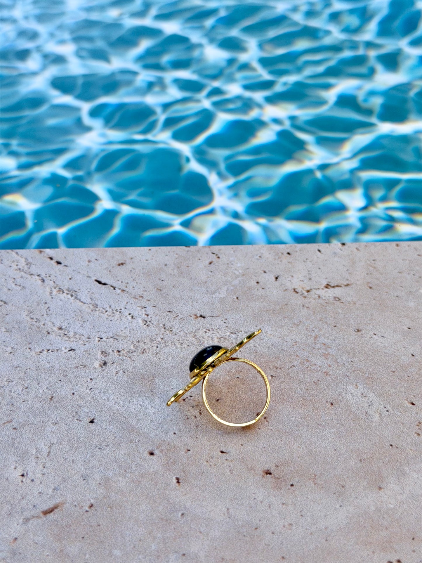 Bague Soleil brun