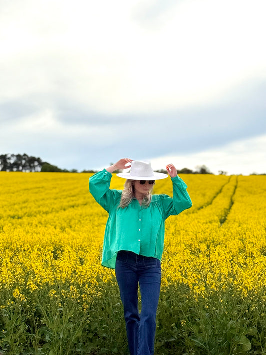 Blouse Popeline verte