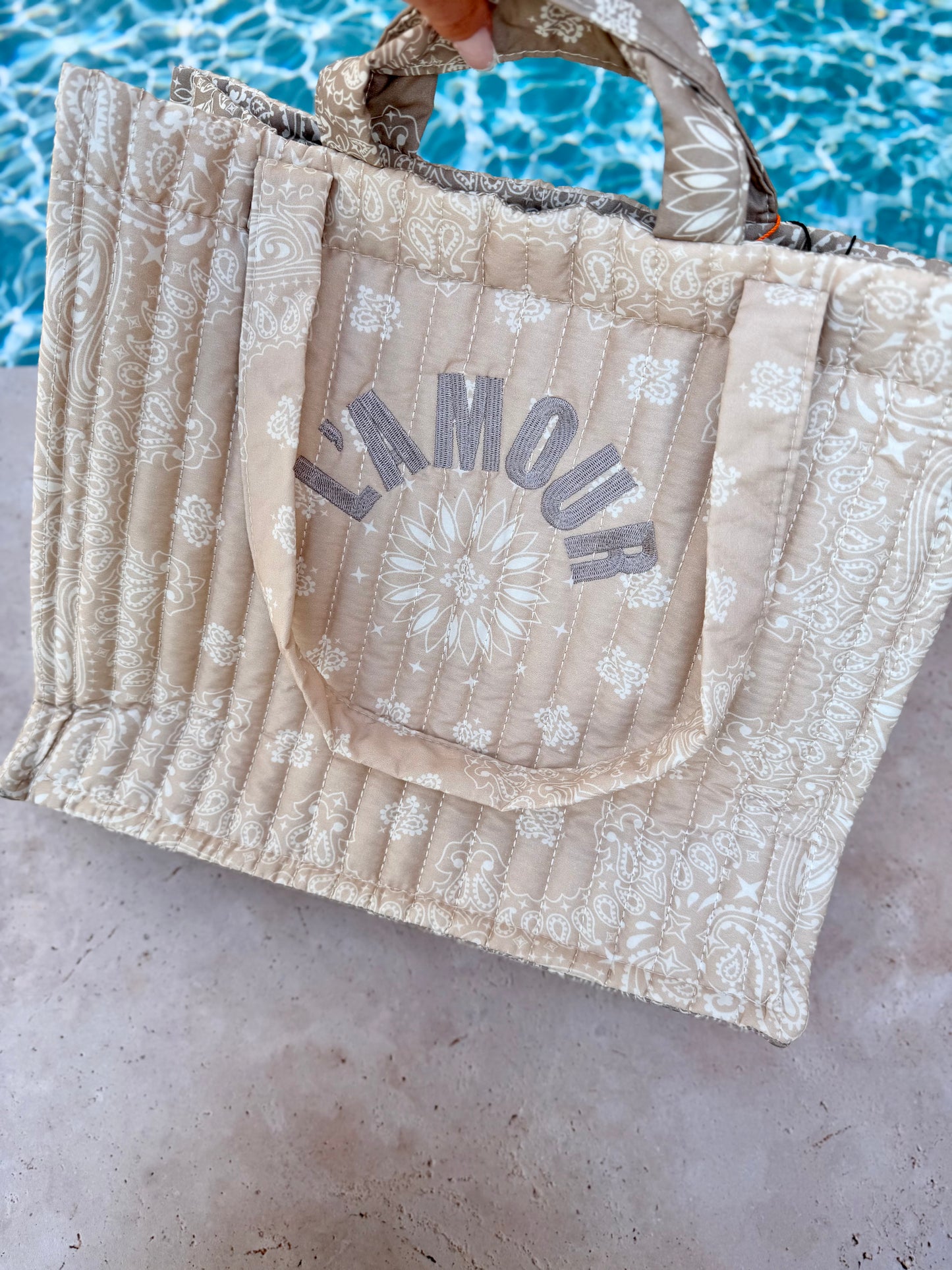 Cabas AMOUR beige 🤎