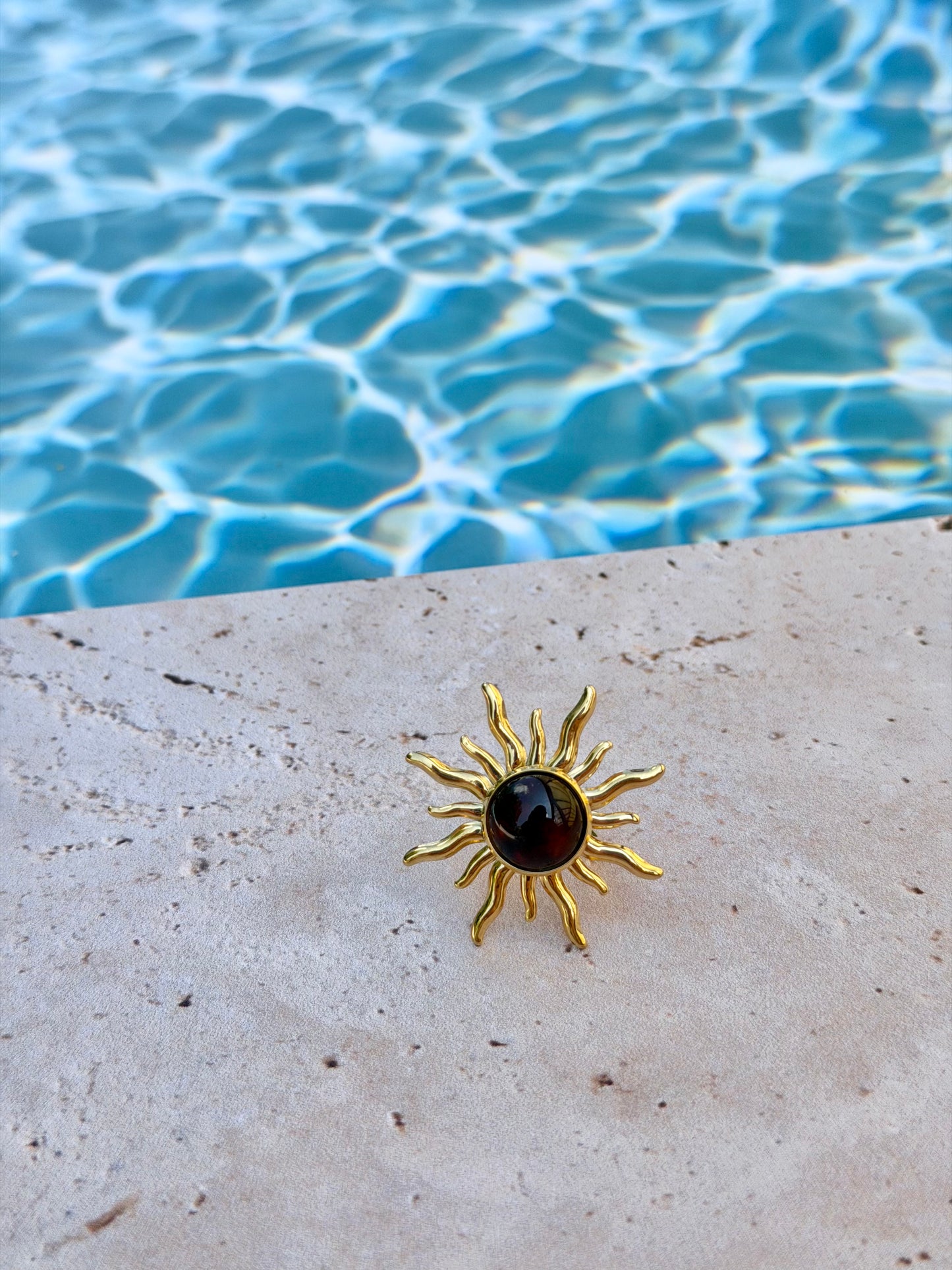 Bague Soleil brun