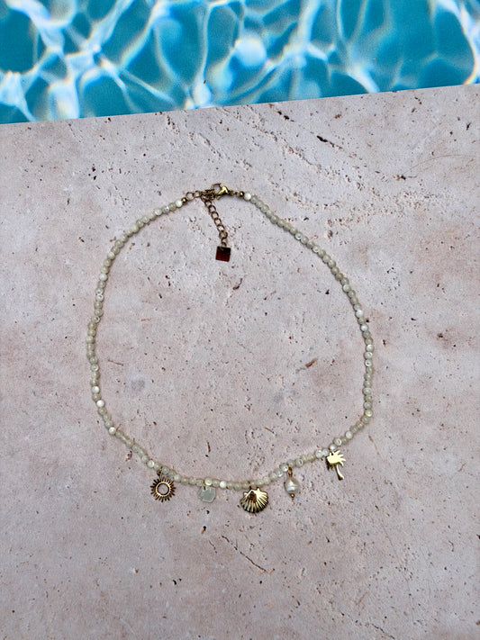 Collier Palm blanc 🐚