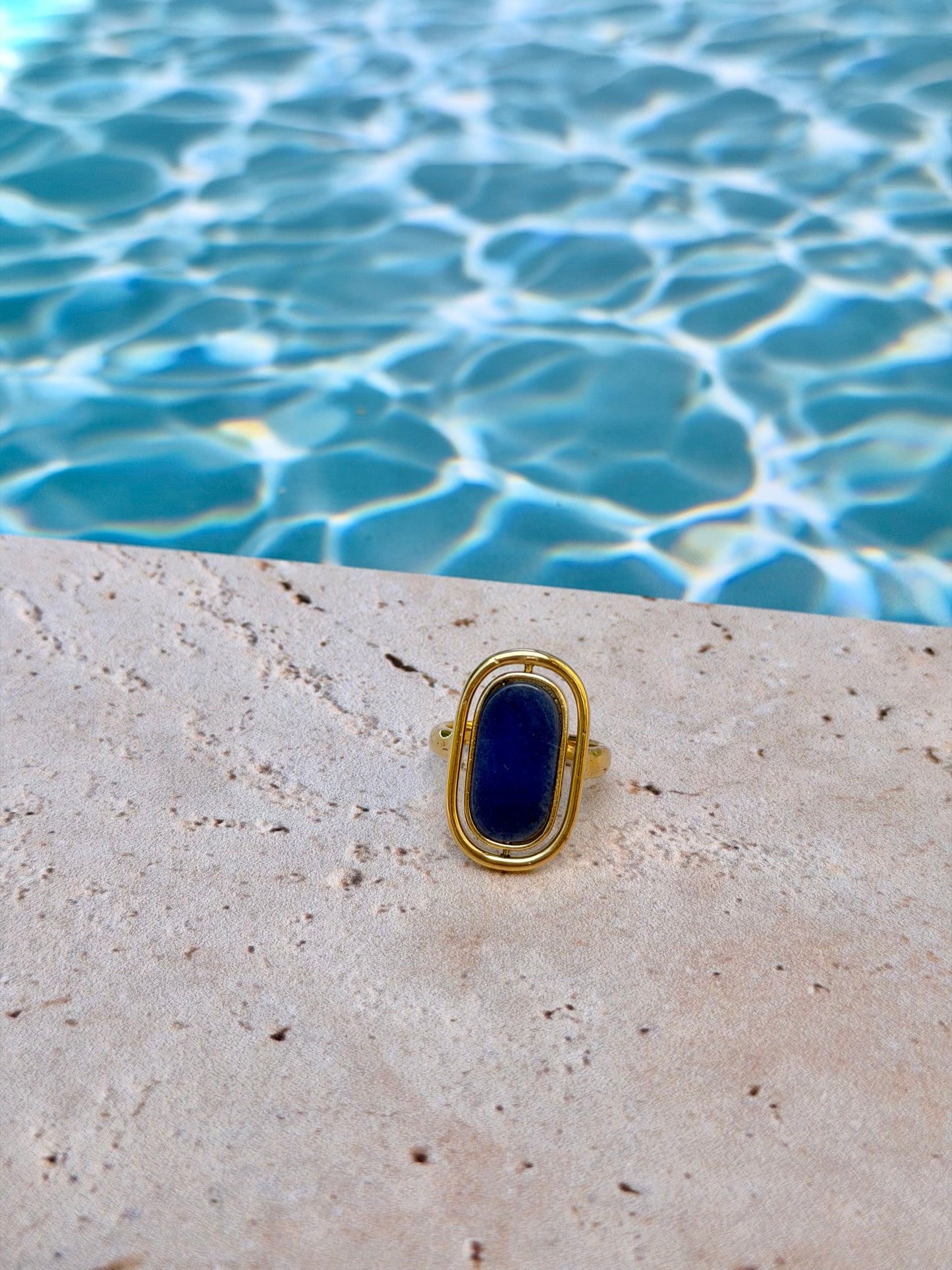 Bague Stone bleu