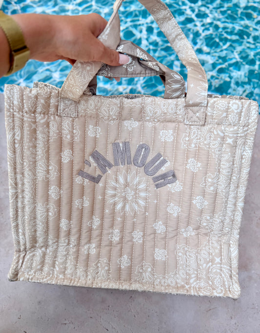 Cabas AMOUR beige 🤎